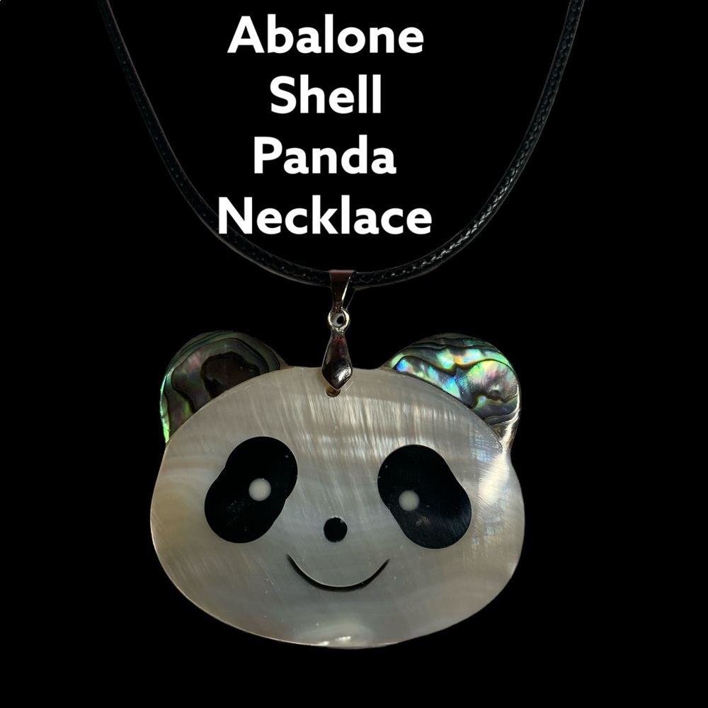 🤩Very Cute Abalone Shell Panda 🐼 Necklace